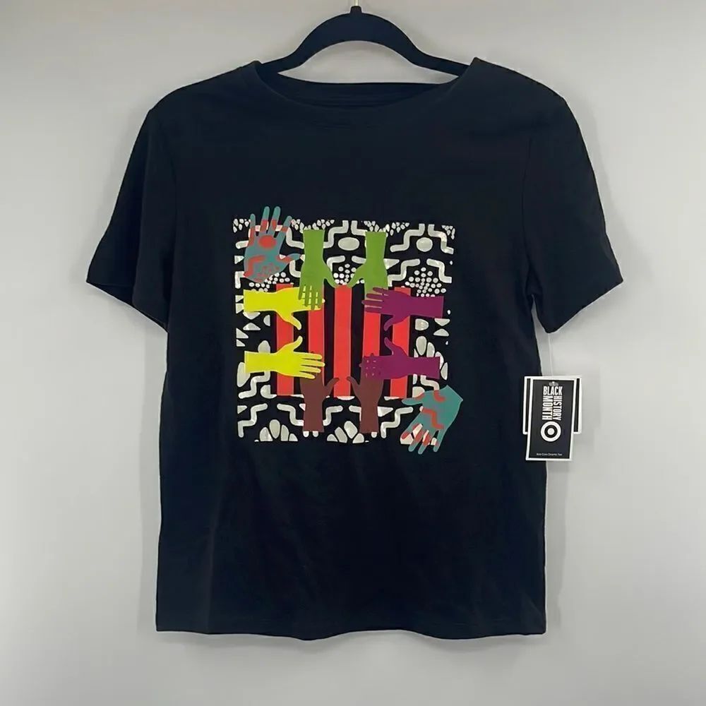Black History Month Black  Target Tee Kids Large